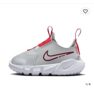 Nike Flex Runner 2 in “Light Smoke Team Red” preschool/toddler size